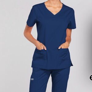 Cherokee V-Neck Navy Blue Scrub Set